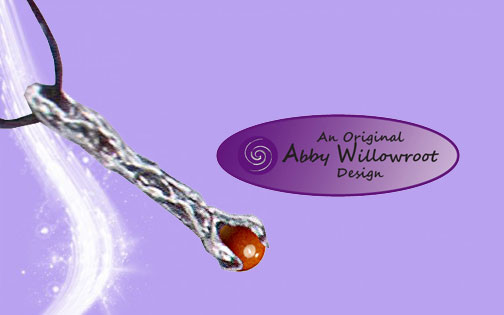 Faery Wand Pendant - Pewter