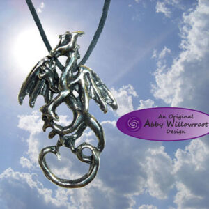 Fire Dragon Pendant - Pewter