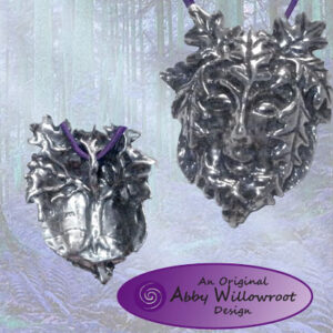 Jovial Green Man Pendant - Sterling Silver