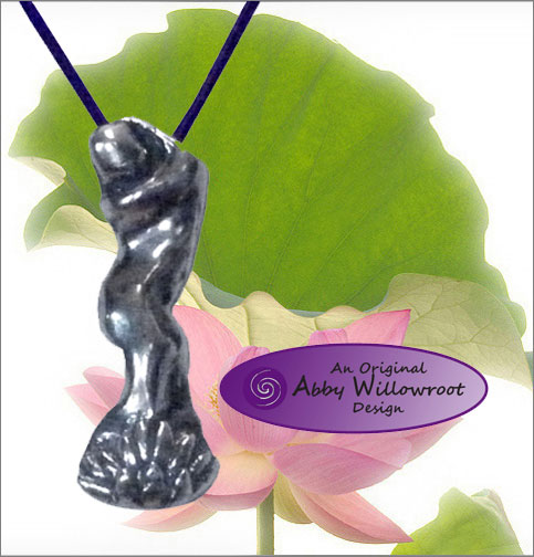 Kuan Yin on Lotus - Sterling Silver