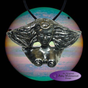 Luna the Moon Goddess Pendant - Pewter