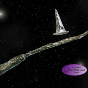 Witch's Broom Wand & Hat Set (large) -W63H