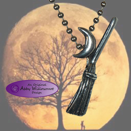 My Other Car Broom Pendant - Pewter