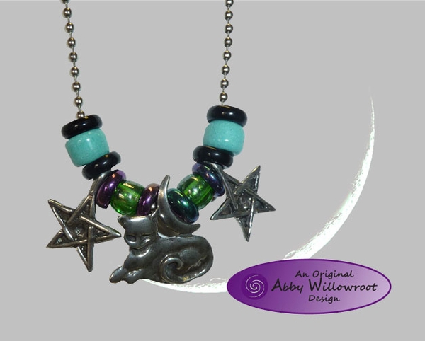 Mystic Moon Cat Necklace