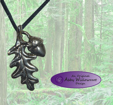 Oak Leaf & Acorn Pendant - Pewter