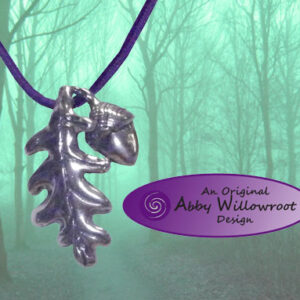 Oak Leaf & Acorn Pendant - Sterling Silver or Bronze