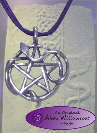 Pentacle Snake Pendant - Sterling Silver