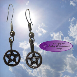 Pentacle Earrings - Pewter