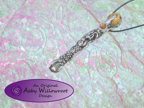 Shaman Wand Pendant - Pewter -MV13P