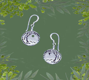 Side Tree Earrings - Sterling Silver