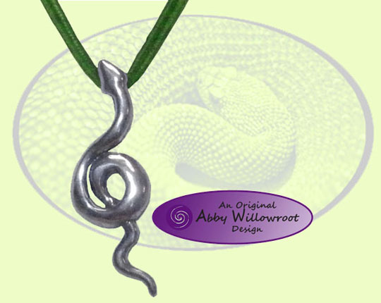 Snake Wisdom Pendant - Sterling Silver
