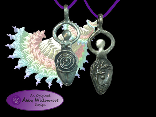 Spiral Goddess Pendant - Pewter
