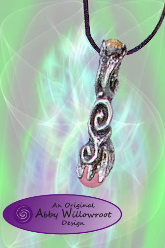 Spiral Wand Pendant - Pewter