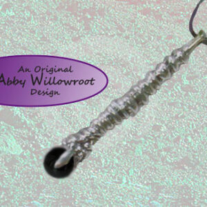 Spiraling Twist Wand Pendant - Pewter -MT9P