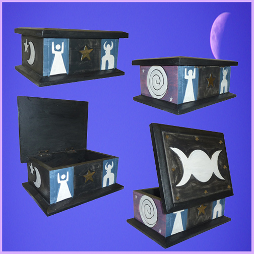 Triple Moon Goddess Chest - Small