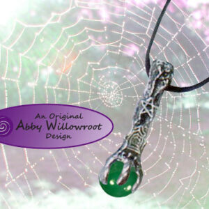 Web & Star Wand Pendant - Pewter