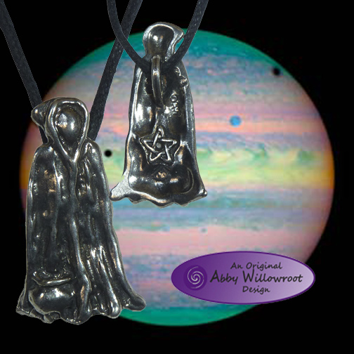 Witch Healer Pendant - Pewter
