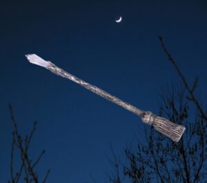 Witch's Broom Wand  (small) -W59