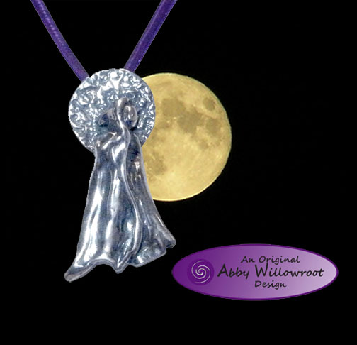 Witch's Full Moon Journey Pendant - Sterling Silver
