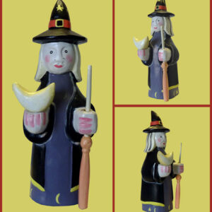 Wooden Witch Figurine